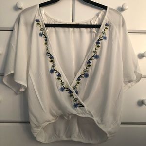 Chloe & Katie crisscross floral shirt